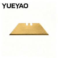 Lames de rechange YUEYAO 60 mm en acier SK5 robuste, plaquées titane, trapézoïdales, à changement rapide, épaisseur 0,5 mm, pour couteau utilitaire DIY OEM