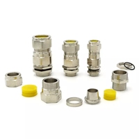 Presse-étoupe double compression blindé en laiton/nickelé en acier inoxydable 304 Atex M25 NPT 3/4 IP65/IP67 ML MLBDM-VII-M25