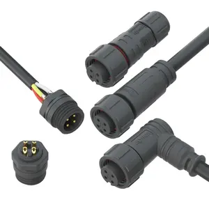 Pin 1.0 4pin 4A M16 IP67 Male Female Waterproof Cable Wire Connector For Panel Mounting