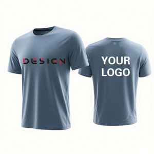 T-shirt personnalisé en polyester à séchage rapide, impression sur mesure, service OEM ODM, respirant, léger, vêtements de sport pour la salle de gym - Product Image 3
