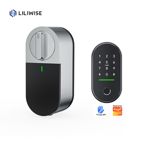 قفل باب رقمي ذكي بمحرك إلكتروني من Liliwise OEM ODM قابل للتعديل يتناسب مع أسطوانات EU Profile - Product Image 1