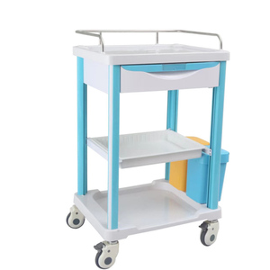 Carrito de Monitoreo de Pacientes de Acero Inoxidable de Tres Niveles, con Empuje Manual, para Uso en Salas de Hospital, Clase II, Garantía de 2 Años, GH Medical Hospital - Product Image 1