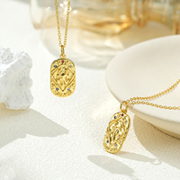 Collier Zodiaque 12 Constellations YBO, Pendentif Zircon Plaqué Or 14 carats, Laiton Personnalisé, Cadeau d'Anniversaire Taureau, Simple et Délicat