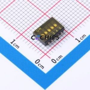 TU-05 DIP Switch SMD Switch ( Type: Flat Toggle, Groove Type )( Number of Switch Sections: 5 )( Lead Spacing: 1.27mm ) - Product Image 1