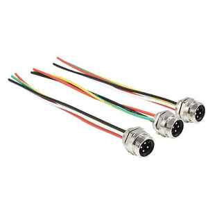 Conector de Panel de Montaje de Cable de Silicona con Receptáculo de Fijación Trasera de 4 Pines y Enchufe Macho de 7/8'' Resistente al Agua IP68 - Product Image 4