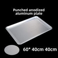 Nouveau Plateau de Cuisson Rectangulaire Plat Perforé en Aluminium Extra Large pour Four Commercial Antiadhésif pour Gâteaux, Pains, Riz, Cuisson à la Vapeur et Barbecue