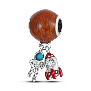 Astronauta de Alta Calidad, Moderno y Clásico, Lleva Tu <span class=keywords><strong>Equipaje</strong></span> y Viaja <span class=keywords><strong>en</strong></span> Avión. Colgantes y Pulseras DIY - Product Image 4