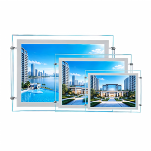 Cadre sur mesure pour affichage double face, panneau publicitaire intérieur, boîte lumineuse publicitaire en acrylique légère et durable - Product Image 1
