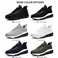 Zapatillas Deportivas Transpirables para Hombre y Mujer, Tejido Fly Weave, Color Negro, con Amortiguación de Aire, Logotipo Personalizado, para Caminar, Deporte y Entrenamiento