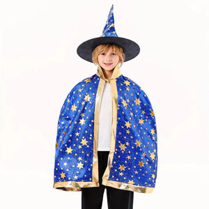 Disfraz <span class=keywords><strong>de</strong></span> Halloween inspirado en Anime para niños, Cosplay transfronterizo, sombrero <span class=keywords><strong>de</strong></span> bruja <span class=keywords><strong>de</strong></span> cinco estrellas, conjunto <span class=keywords><strong>de</strong></span> actuación con <span class=keywords><strong>capa</strong></span> para niños - Product Image 1