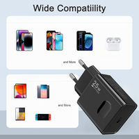 Cargador Superrápido PD de 25 W, Tipo C, Enchufe de Pared TA800 PPS, Adaptador de Viaje con Enchufe para EE. UU., UE, Reino Unido y Australia, para Teléfonos Samsung S24 S23 Android