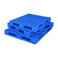 Palette en plastique pliable empilable à 4 voies de type entrée de vente chaude avec le style double face résistant