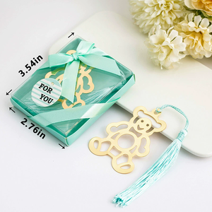 Adorabili decorazioni per bambini e bambine con segnalibri orsacchiotto Set di regali di ritorno amati per feste Baby Shower - Product Image 2