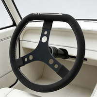 Volant de course léger 350 mm avec poignée en suède et rayons en aluminium CNC pour drift haute vitesse et karting