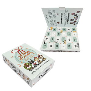 Scatola Regalo Natalizia Mystery Box Personalizzata in Cartone Calendario dell'Avvento Fai da Te Riempibile da 12 o 24 Giorni per Cani o Candele - Product Image 4