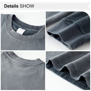 Logo personnalisé vierge de haute qualité pour hommes 100 coton 275gsm plaine Streetwear t-shirt à manches longues pour hommes - Product Image 4