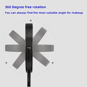 8 "màu đen thắp sáng Sạc máy tính để bàn gương trang điểm - Product Image 6