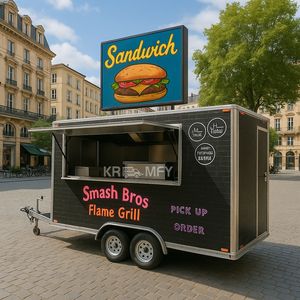 Équipements de cuisine pour camions, remorques de rue, remorques mobiles pour boissons, fourgons de restauration entièrement équipés, remorques mobiles pour glaces et aliments - Product Image 5