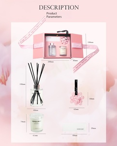 Lot en gros – Coffret cadeau parfumé Sakura Rose – 6 senteurs – Bougie en cire végétale et diffuseur à bâtonnets pour souvenirs d'entreprise - Product Image 6