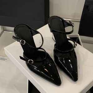 Novedad de verano, zapatillas para mujer, tacones de cristal de PVC, tacones altos transparentes sexys para mujer, tallas 34-40, sandalias de cuña simples - Product Image 4