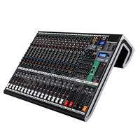 Mélangeur audio de studio sans fil 16 canaux Interface de contrôleur de son DJ Lecteur USB Prise microphone XLR Entrée/sortie 48V Alimentation RCA