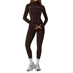 Chaqueta Deportiva Ajustada de Manga Larga para Mujer, para Yoga, Entrenamiento, Gimnasio - Product Image 5