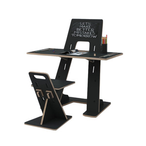 Modern Minimalist 100*60*120cm Eco-friendly Wood Writing <b>Desk</b> <b>Chair</b> Set Whiteboard for Kids Home Study Bedroom Workshop School - Product Image 1