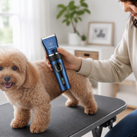 Tondeuse à chien rechargeable par USB Kemei KM-CW12 Tête de coupe en céramique Ciseaux professionnels pour animaux de compagnie Coiffeur pour chats Tondeuse électrique pour animaux de compagnie