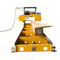 Scierie portative professionnelle, scie à ruban hydraulique sur remorque, machine forestière robuste pour la coupe de bois et le traitement du bois