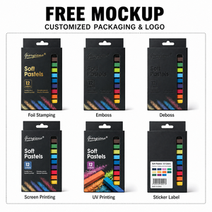 Giorgione – Lot <span class=keywords><strong>de</strong></span> 12 pastels carrés non toxiques pour artistes, enfants, étudiants et débutants - Product Image 2