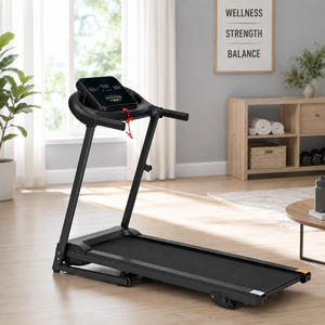 Tapis roulant pliable K-FIT GSTE-4000, 12 programmes, machine de course motorisée avec affichage LED du rythme cardiaque, salle de sport à domicile, fitness - Product Image 6