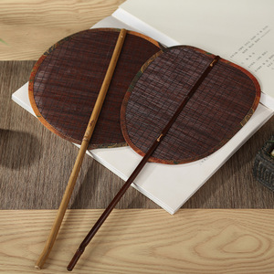 Bamboo Woven Fan Large Retro Handheld Manual Foldable Palm Leaf Fan Chinese Style Gift - Product Image 4