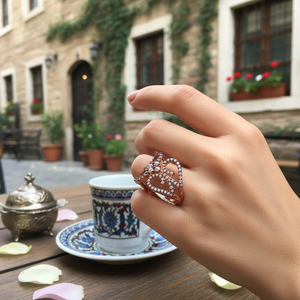 Round Cut Zircon Stone Turkish Wholesale Handcrafted <b>Adjustable</b> <b>Ring</b> 925 <b>Sterling</b> <b>Silver</b> <b>Ring</b> - Product Image 3