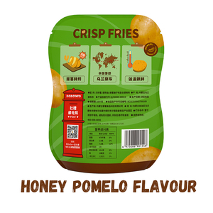 Frites <span class=keywords><strong>de</strong></span> pommes <span class=keywords><strong>de</strong></span> <span class=keywords><strong>terre</strong></span> semi-moues frites Dudu, frites fraîchement coupées, pommes <span class=keywords><strong>de</strong></span> <span class=keywords><strong>terre</strong></span> coupées crues, 0 % <span class=keywords><strong>de</strong></span> matières grasses trans, 100 g, saveur miel yuzu, collation décontractée - Product Image 3