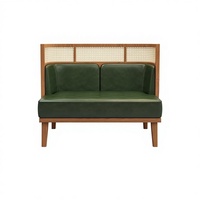 Canapé commercial avec sièges, table et chaises pour café, salon de thé, pâtisserie, restaurant de fondue, en bois massif, style minimaliste moderne