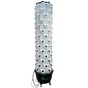 65L 14 layer 112 holes removable automatic vertical farming tower hydroponic tower garden indoor grow tower