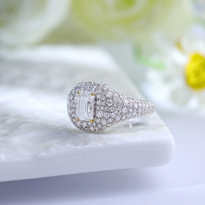 Anillo Cristiano de Moda en Plata de Ley 925 de Alta Calidad, Chapado en Oro Blanco de 18K, con Moissanita y Perla de Agua Dulce, Gran Venta - Product Image 6