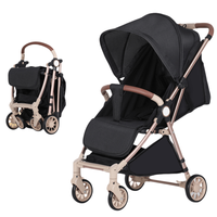 Poussette bébé JHR en alliage d'aluminium léger et acier au manganèse, grandes roues, design pliable facile, capacité de charge de 20 kg, 0-3 ans, voyage
