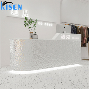 Kisen Luxury Versatile for Office Hospital Bar Hotel Living Room Workshop Salon Cashier Counter <b>Small</b> Office Reception Table - Product Image 3
