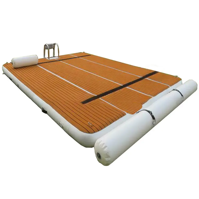 Aluminum floats island plastic blocks water bag mat prices float modular boat yacht inflatable pontoon floating platform dock