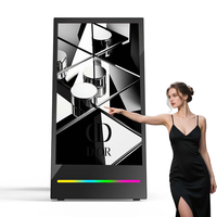LIFEWATCH Affichage Numérique Tactile LCD Portable d'Extérieur sur Batterie, Écran Publicitaire Mobile SDK IP43 Full HD 1080p sur Pied
