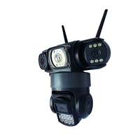 Caméra de sécurité extérieure à triple objectif, vision nocturne couleur, WiFi sans fil, caméra PTZ, application V380, surveillance à distance, caméra CCTV