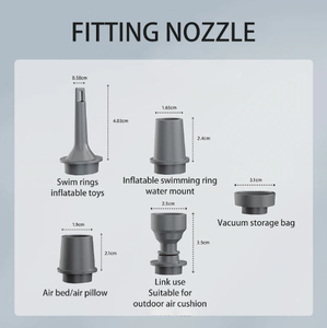 Pompe à air électrique sans fil QY Mini 3-en-1 avec moteur DC, gonfleur/dégonfleur intelligent pour la maison avec lumières, recharge USB, batterie 1200 mAh - Product Image 6