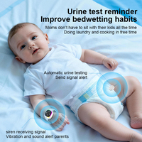 Montre d'alarme sans fil pour enurésie avec lumière colorée, vibration et rappel sonore, rechargeable, pour l'apprentissage de la propreté des enfants