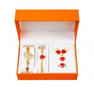 Ensemble de bijoux pour femmes, fait main, durable, cadeau de la Saint-Valentin avec bracelet, collier et bague en alliage PU, boîte en papier carrée - Product Image 5