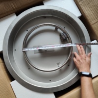 Kits de foyer décoratif au propane en acier inoxydable de 19 pouces pour insert de gaz GPL