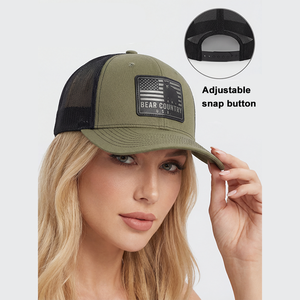 Gorras <span class=keywords><strong>de</strong></span> Béisbol Personalizadas con Bordado y Parche <span class=keywords><strong>de</strong></span> Cuero, Gorras Trucker R112 con <span class=keywords><strong>Malla</strong></span> Trasera - Product Image 4