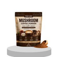 Compléments alimentaires en marque blanche OEM/ODM : Poudre de café aux champignons Haosen certifiée Halal 99 % – Améliore la concentration, l'immunité, l'énergie, l'humeur et la santé intestinale