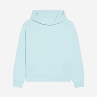 Sweat-shirt à capuche pull-over en molleton épais, design simple, vierge, vente en gros