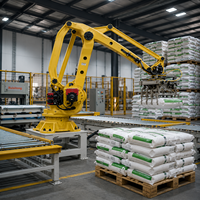 Machine de palettisation robotisée automatique personnalisable avec contrôle PLC et composants de boîte de vitesses/moteur pour sacs de mortier et cartons